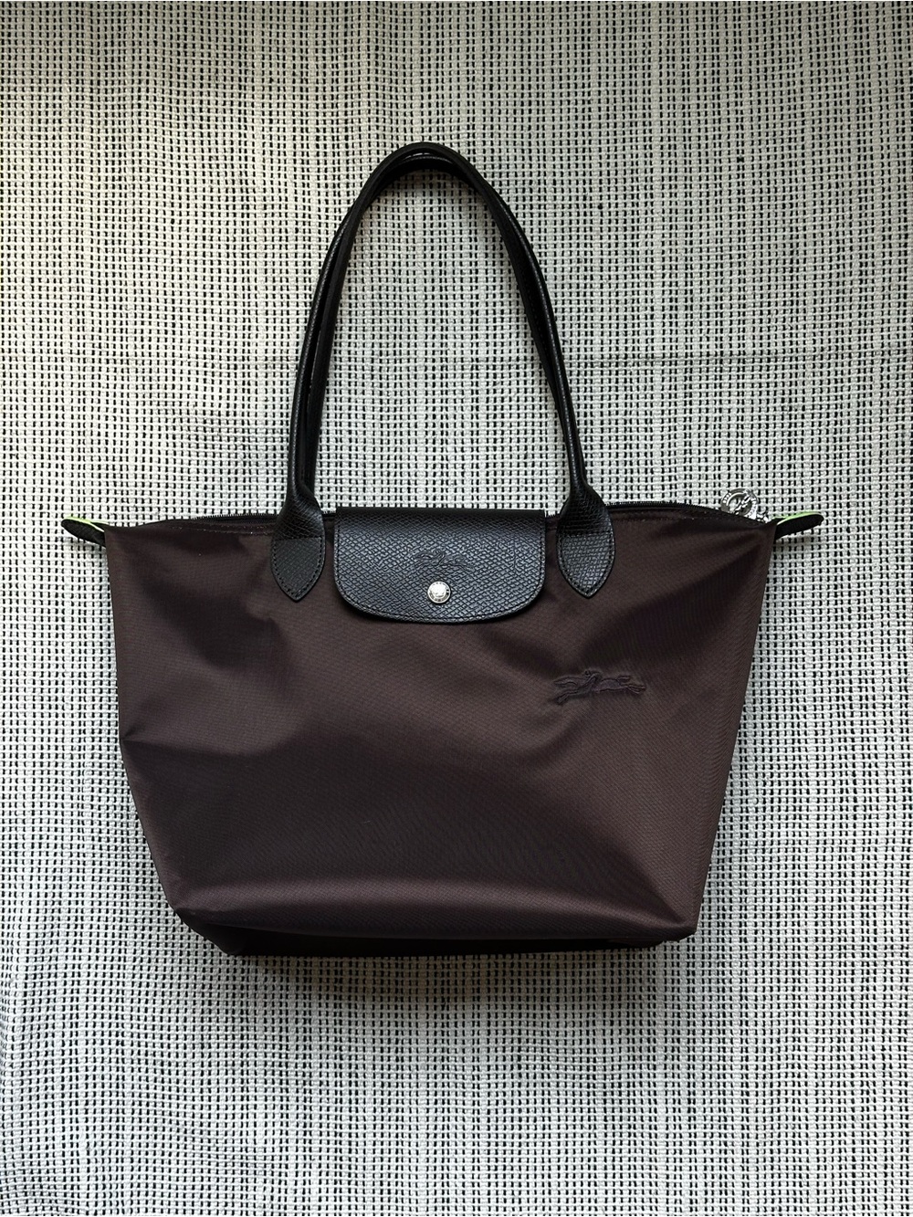 Longchamp Le Pliage Green M Tote Bag Mocha